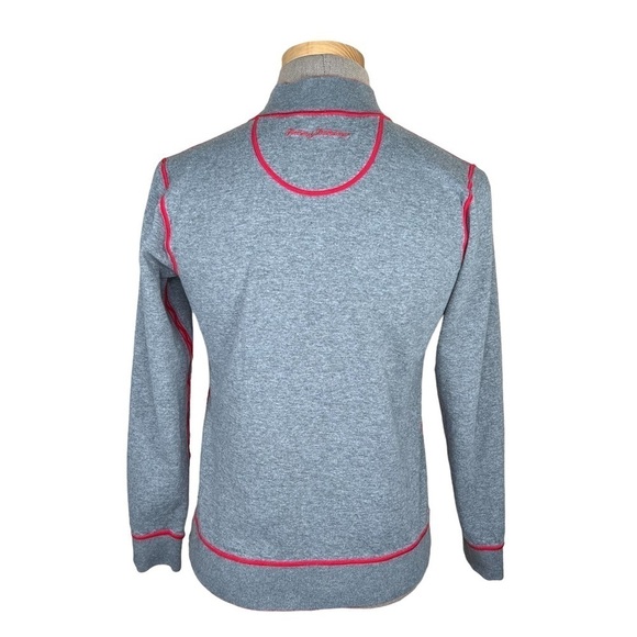 Tommy Bahama Men’s Reversible Red & Gray 1/4 Zip Pullover No Tags Apx Size Small - Picture 5 of 13